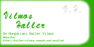 vilmos haller business card